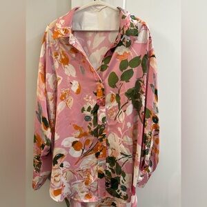 Etro Vibrant Pink and Green Scarf